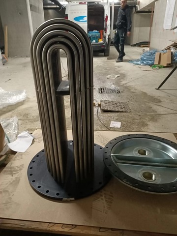 mise en place d'un échangeur dans un ballon 2000L