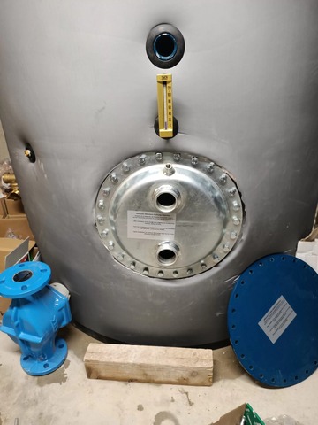 mise en place d'un échangeur dans un ballon 2000L